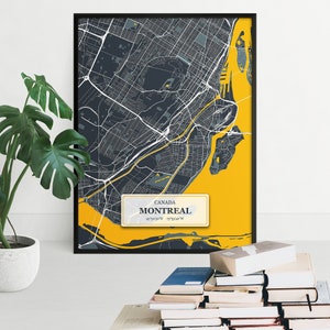 Montreal Map Print | Montreal Wall Art Poster | Montreal Street Map | City Maps Artwork | Canada | Montreal Poster | Home Decor
