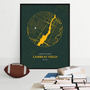 Lambeau Feld, Stadion Karte Druck, Green Bay Packers Straße Karte, Stadion Kunstwerk, Green Bay Wand Kunst Poster, Sport-Fan-Geschenk, Packers Druck