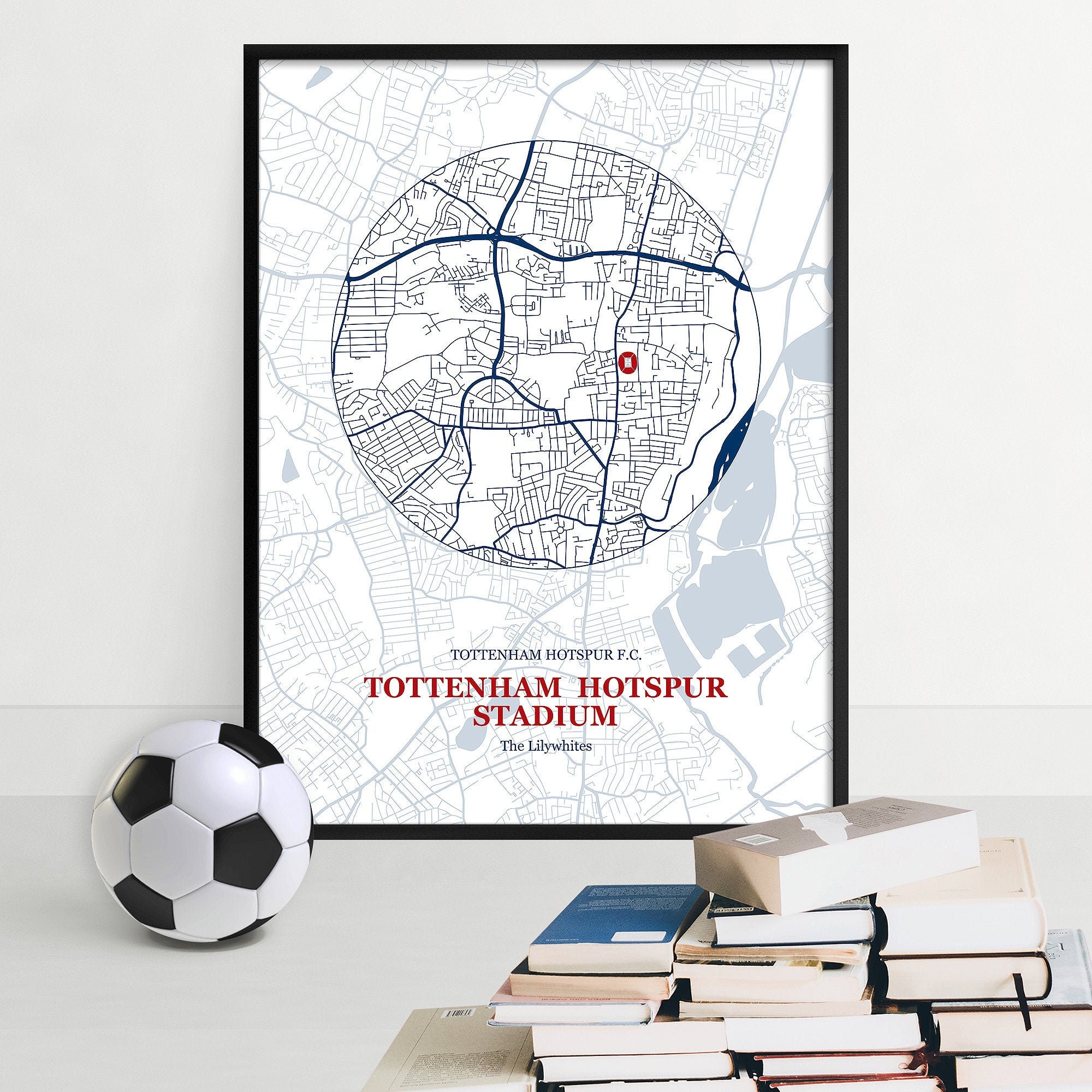 Tottenham Hotspur Stadium, Stadium Map Print, Tottenham Street Map, Football Artwork, Wall Art Poster, Sports Gift, Hotspur Stadium Print