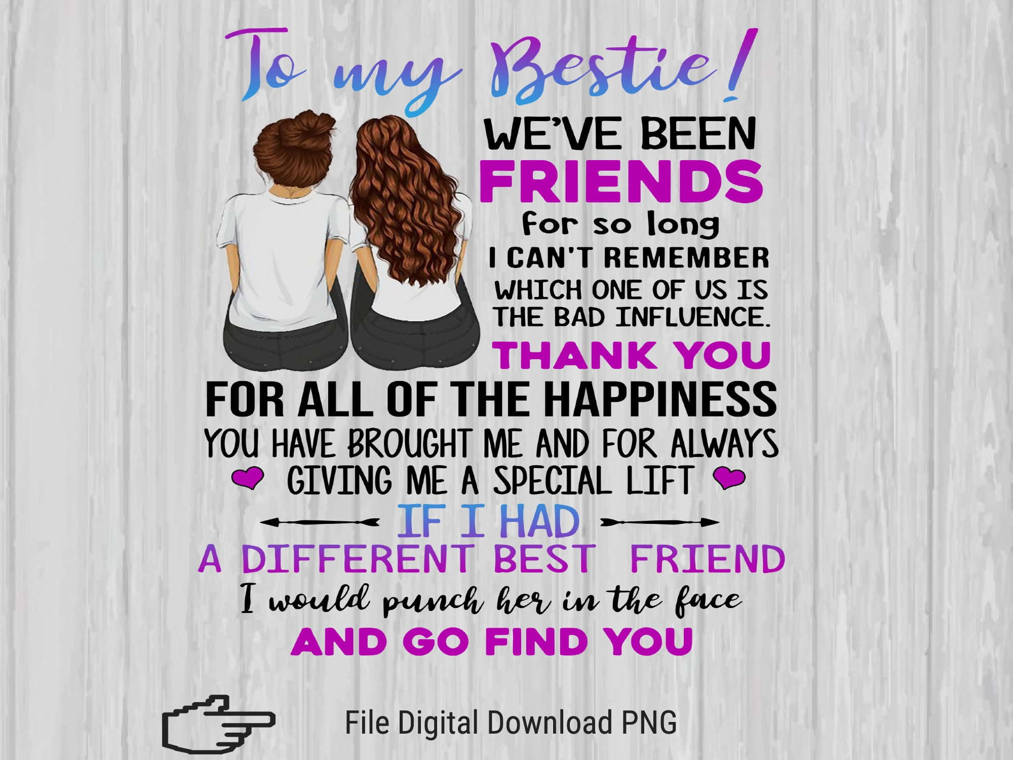 To my bestie we've been friends for so long i can't | Etsy