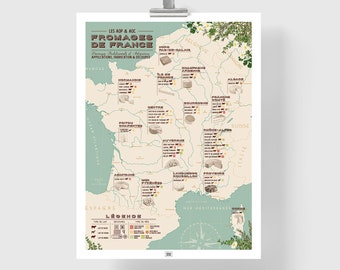 French Cheese Map – the 50 Best French Cheeses (FR)