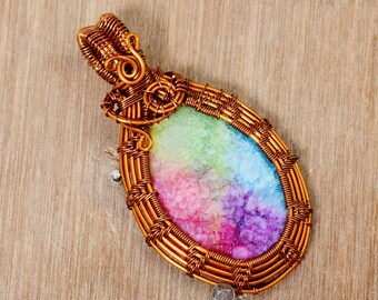 A One Quality Antique Wire Wrapped Pendants Red Coral Gemstone Pendant Copper Designer Pendant Handmade Pendants .RL.3