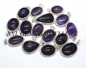 Natural Amethyst Gemstone Pendants Jewelry,Traditional, Women Pendants. Wholesale Best Price Lots, Pendants, Party Wear & Gifted,