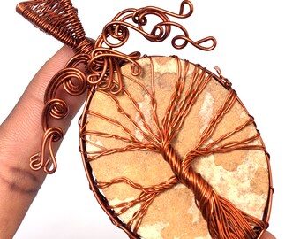 A One Quality Antique Copper Pendant Copper Wire Wrapped Scholosite Gemstone Pendant Copper Designer Pendant Handmade Pendants .TS.4