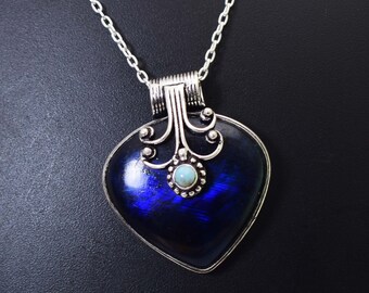 A One Quality Antique, glass stone pendants, Gemstone Pendant, silver plated Handmade Pendants .RL.4