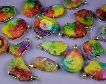 Natural Solar Quartz  Gemstone Pendants For Jewelry,Traditional, Women Pendants. Wholesale Best Price Lots, Pendants, Party Wear & Gifted,