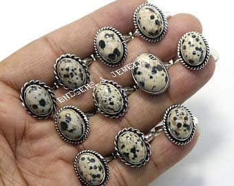 Damnation Jasper Rings  Silver Plated Brass Gold, Wholesale Lot, Mix Shape & Size Rings ,Handmade Panther Jasper Natural Jewelry