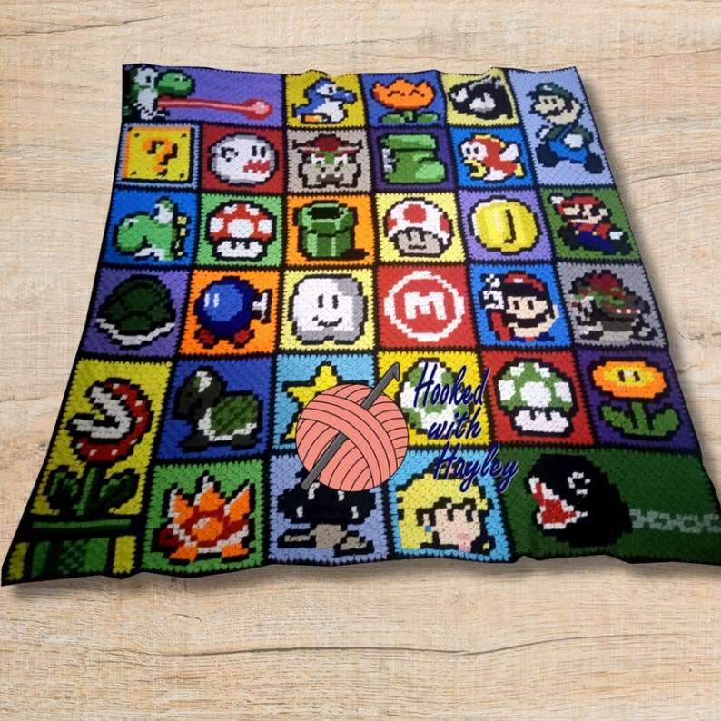 Large Gaming C2C Blanket Pattern image 1