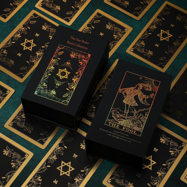The Neo Rider Tarot Collection - The Shadow Deck , 78 Tarot Decks + Booklet, major and minor arcana 