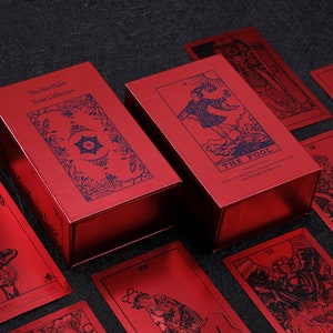 The Ruby Deck (Wrath - Be Patient)-The Neo Rider Tarot-7 Deadly Sins Collection-78 Tarot Decks+Booklet, mayor y menor arcana principiante