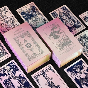 The Iridescent Deck-Inked(Blue Ink)Sloth-Be Diligent-The Neo Rider Tarot-7 Deadly Sins Collection-78 Tarot Decks+Booklet,major&minor arcana