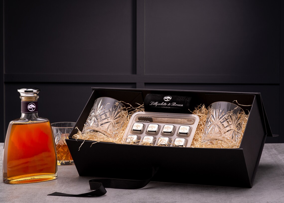 Luxury Whisky Glass Gift Set by Lillywhite & Brown 2 x Old Etsy