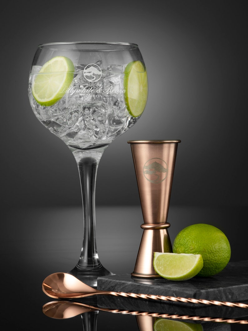 Premium Gin Glasses Set by Lillywhite and Brown Large Etsy