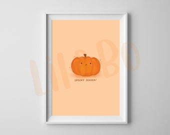 Pumpkin Printable/Halloween Printable/Autumn Printable/Fall Printable/Fall Decor/Pumpkin Print/Fall Art/Fall Digital Download/Cute Printable