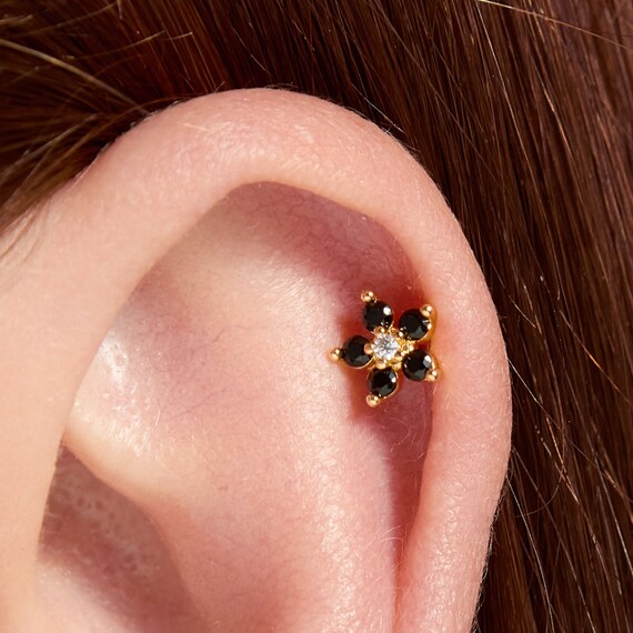 Black cartilage stud discount