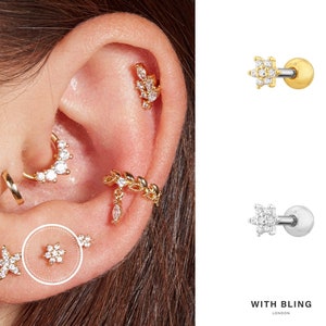 Small Flower Stud Earring, Tiny Flower Earring, Flower Stud, Screw Back Earring, Hypoallergenic Earring, Externally Threaded, Piercing Style