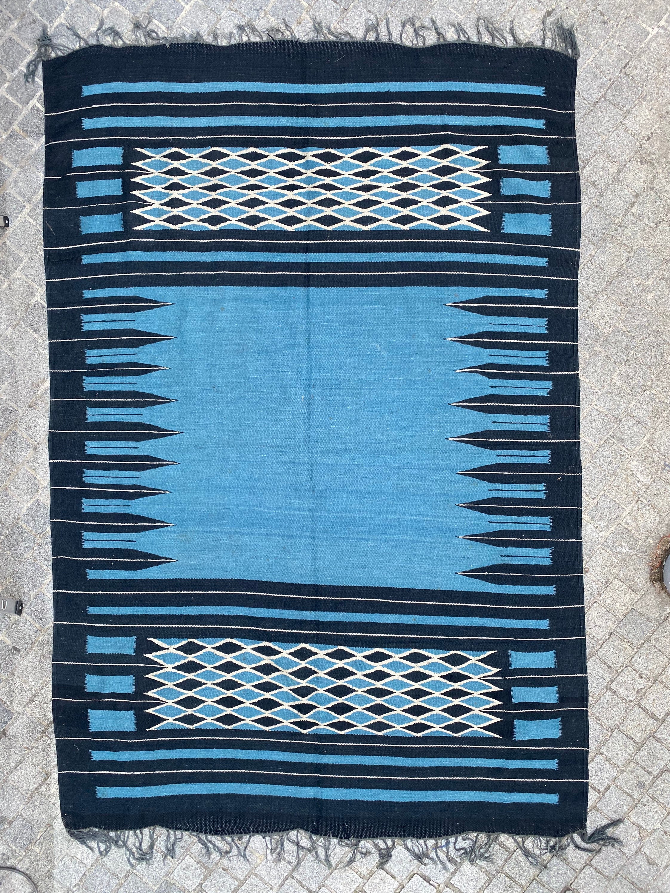 Tapis Kilim Vintage Scandinave Tissé Main 192x286 cm