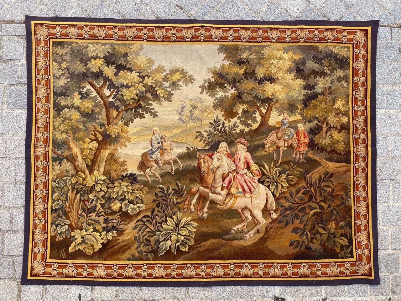 Tapisserie Ancienne Française d'aubusson Fine Antique 130x170 cm