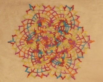 Fan Web Doily - Handmade Crochet