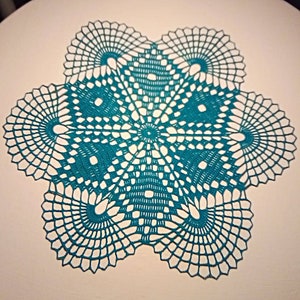 Diamond Fan Doily - Handmade Crochet