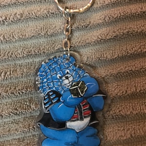Hellraiser pinhead scarebear keychain