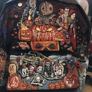 Hand painted Trick r Treat backpack
