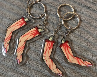 Severed finger keychain