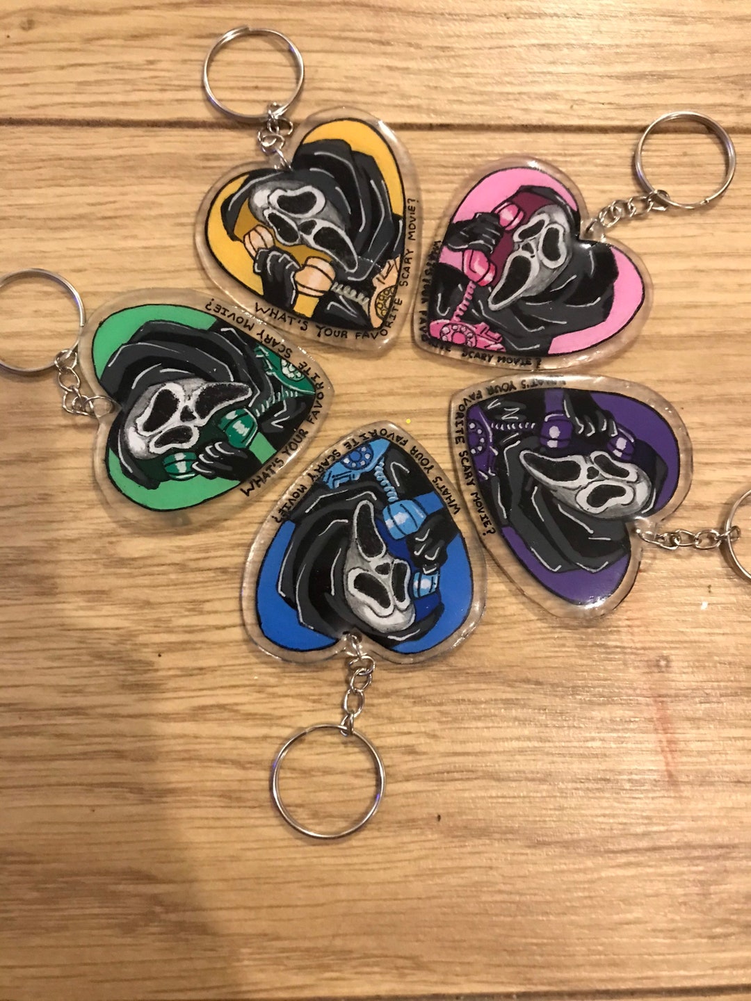 Ghostface Scream Horror Keychain Keyring Pendant Bag Pom - Foto 2