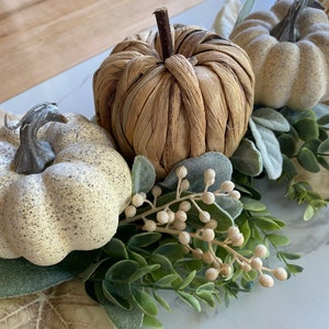 Coffee Table Decor, Fall Dine Table Centerpiece, Autumn Pumpkin Home Decor, Mantel Display, Fall Farmhouse Living Room, Greenery Garland image 8