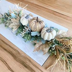 Coffee Table Decor, Fall Dine Table Centerpiece, Autumn Pumpkin Home Decor, Mantel Display, Fall Farmhouse Living Room, Greenery Garland image 7