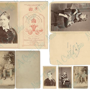 Vintage Cabinet Cards Digital Set