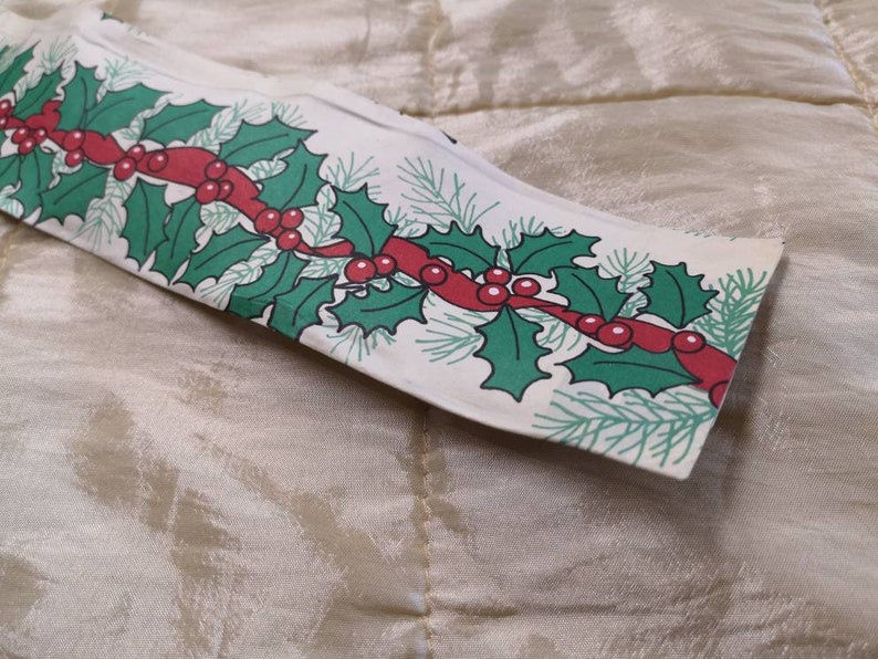 Christmas. Vintage wired florists paper ribbon