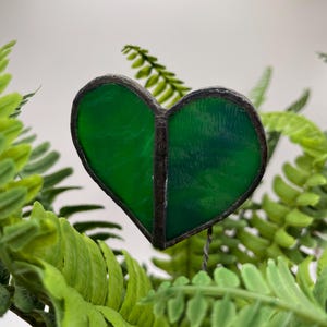 Heart Stained Glass Plant Stake - Handmade Garden Love Decor