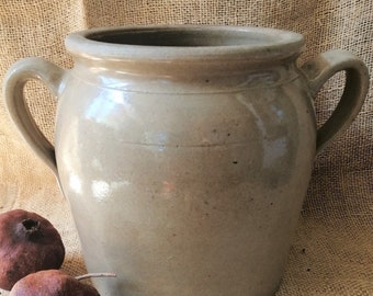 Antique French Stoneware pot or jar 10/ 9 /8.5 / 8/ 7.5/ 7" used for duck Confit, salting, Utensils, Artist, Vase, Kitchenalia