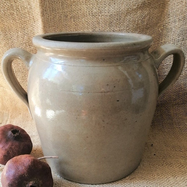 Antique French Stoneware pot or jar 10/ 9 /8.5 / 8/ 7.5/ 7" used for duck Confit, salting, Utensils, Artist, Vase, Kitchenalia