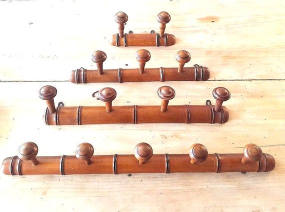 Antique French Faux Bamboo Coat Rack: Belle Epoque Paris Decor