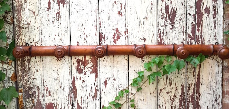 Antique French Faux Bamboo Coat Rack: Belle Epoque Paris Decor image 9