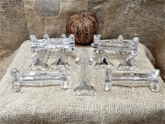 Lot 11 porte-couteaux marque-places en verre - Le Grenier de Lisette