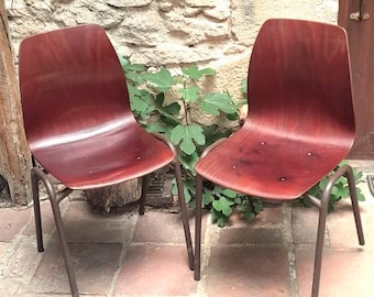 Mid Century Pagholz Pagholz Stühle X 2