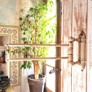 Antique FRENCH Towel Rail Rack Hanger, Faux Bamboo, 1920&#39;s Bathroom, Kitchen Home Deco, French Bathroom Belle Epoque, Shabby Chic decor !