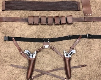 Jango Fett 3 Full Leather Belt Assembly Package