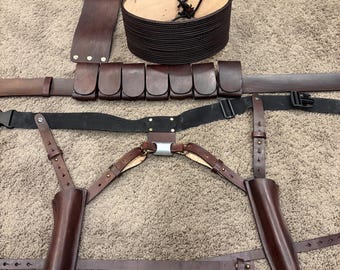 Paquete completo de montaje del cinturón de cuero de Jango Fett 3