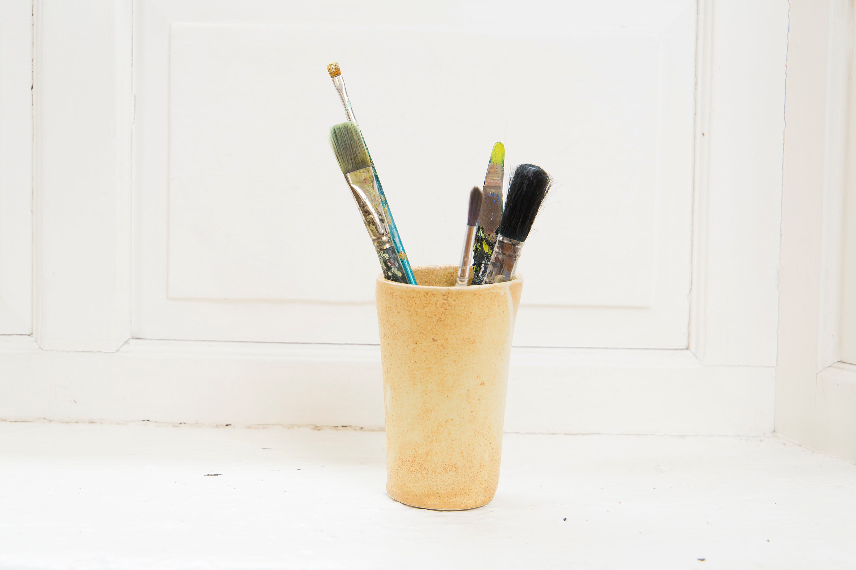 Ceramic Paint Brush Holder Handmade Paintbrush Pot Artisan Etsy