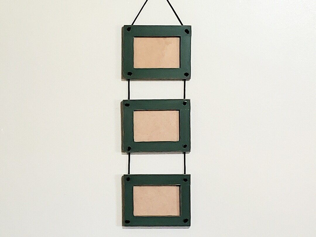 Set of 3 Hanging Distressed Frames for 3x5 Horizontal Photos Etsy