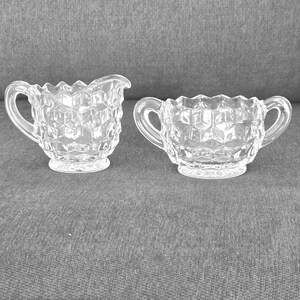Fostoria American Pattern Sugar and Creamer Set