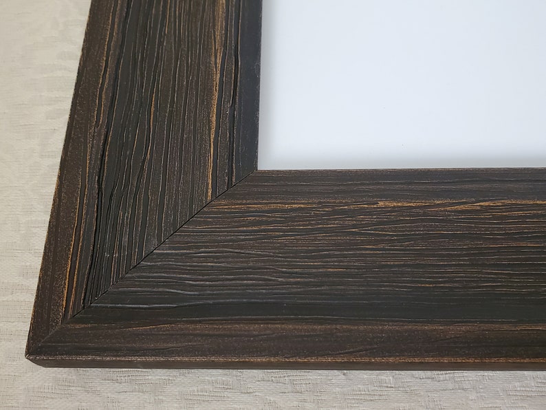 Large Dark Brown Faux Wood Frame for 8x10 Photo or Project Etsy