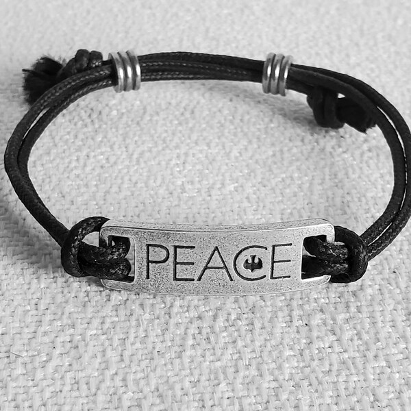 Peace Id-type Statement Bracelet for Guys or Gals