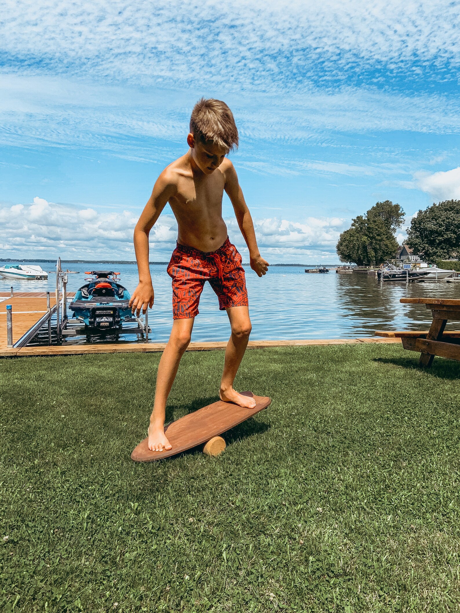 KIMBOO™ Surf Balance Board With Roller Planche D'Équilibre Skateboard