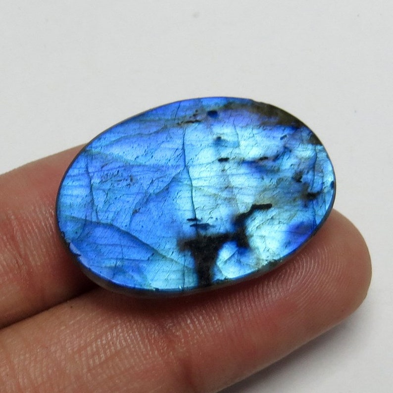 Wire Wrap Jewelry 101.10 Cts Heart Shape Best For Silver Blue Labradorite Loose Gemstone AAA+ Quality Multi Blue Labradorite Cabochon