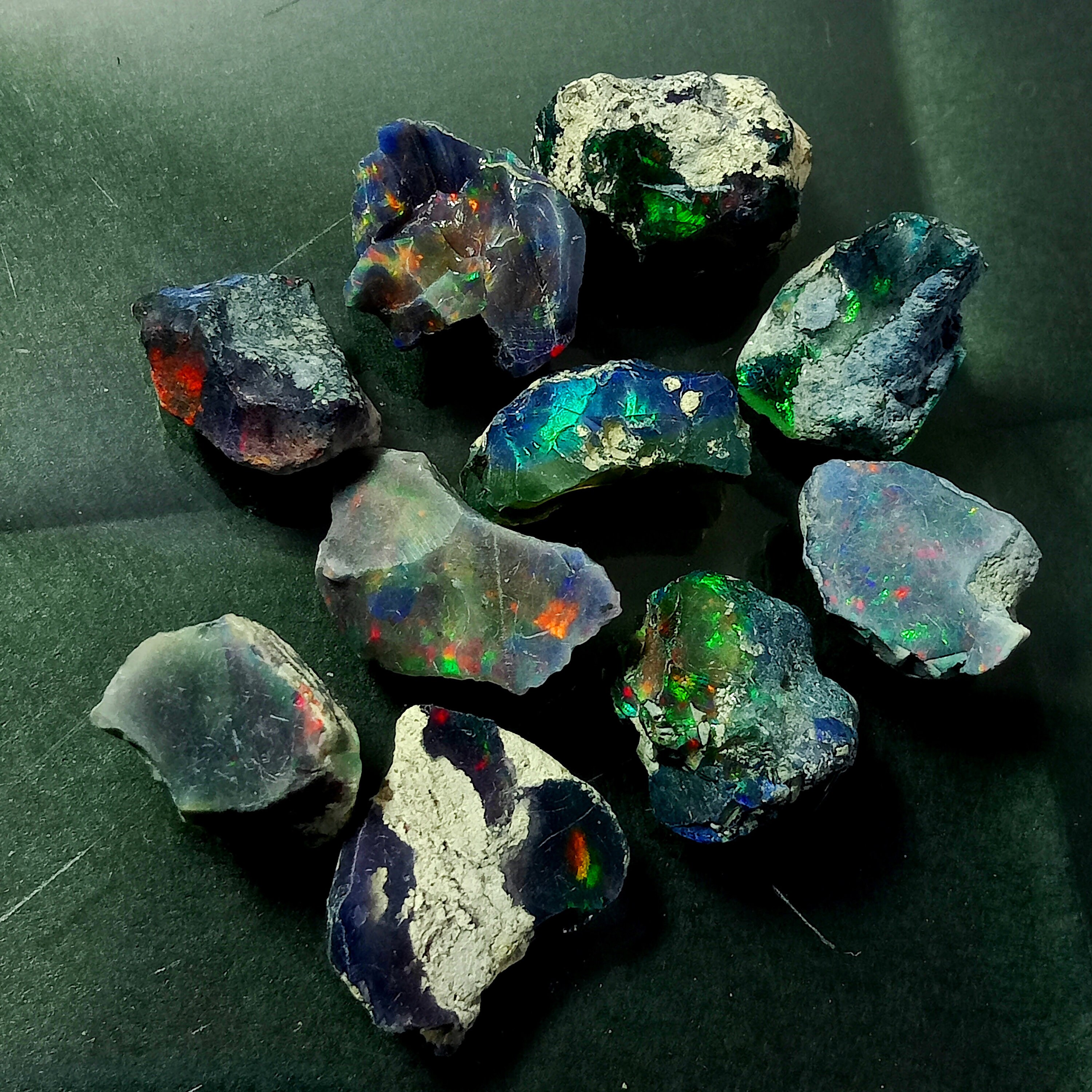 Ethiopian Opal Ethiopian Black Opal Rough 10 Pcs Lot Raw Blue BLACK OPAL Rough Gemstone Multi Fair Opal Rough Best For Ring Pendant Use Etsy
